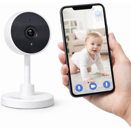 Câmera de Segurança Wifi Inteligente Compativel com Alexa e Google Assistant Visão Noturna HD Branco