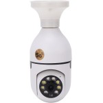 Câmera de lâmpada sem fio, 1080P 5G 2.4GHz WiFi Câmera 360° Panorâmica Câmera de Segurança IP com Visão Noturna, Áudio Bidirecional Detecção Inteligente de Movimento Câmeras de Vigilância Doméstica CC