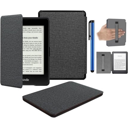 Capa + Caneta Novo Kindle 11ª Geração 2024 e 2022 (RS23CV e C2V2L3) - Rígida Com Alça - Sistema de Hibernação - Fechamento Magnético 6 Polegadas