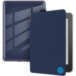 Capa Capinha Case para Kindle 11ª Geração 2024 e 2022 (C2V2L3 e RS23CV) de 6 Polegadas com Função Ativa e Desativa e Fundo em Acrílico (Azul Marinho) - Imagem 2