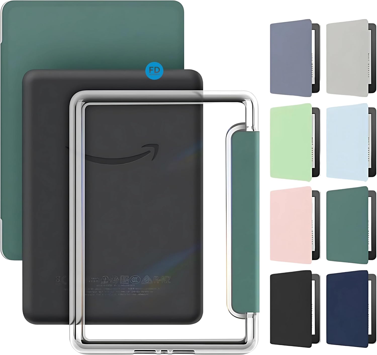 Capa-Capinha-Case-para-Kindle-11a-Geracao-2024-e-2022.jpg Capa Capinha Case para Kindle 11ª Geração 2024 e 2022 (C2V2L3 e RS23CV) de 6 Polegadas com Função Ativa e Desativa e Fundo em Acrílico (Azul Marinho)
