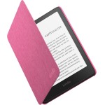 Capa de tecido para Kindle Paperwhite e Kindle Colorsoft, leve, dobrável e resistente a água – Cor Rosa Framboesa