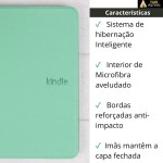 Capa para Kindle Paperwhite SA568B/SA569P SIGNATURE 2024 Com Alça + Película - Tela 7 - Case Kindle 12th Geração Paperwhite (Verde) - Imagem 2