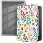 Capa transparente e macia com padrão pintado para Amazon Kindle com 10ª geração (versão 2019), fina e leve, capa à prova d'água (13)