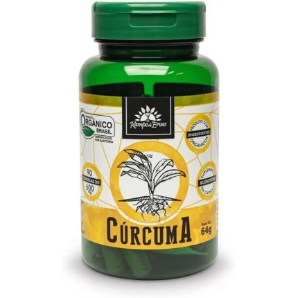 Cápsulas de Cúrcuma Orgânica Kampo de Ervas 90 Caps de 600mg