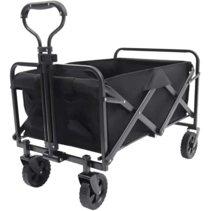 Carrinho Articulado Dobrável Camping Praia Pesca e Pet Organizador Transporte Suporta 120kg Rodas Grandes 360° Tecido Impermeável