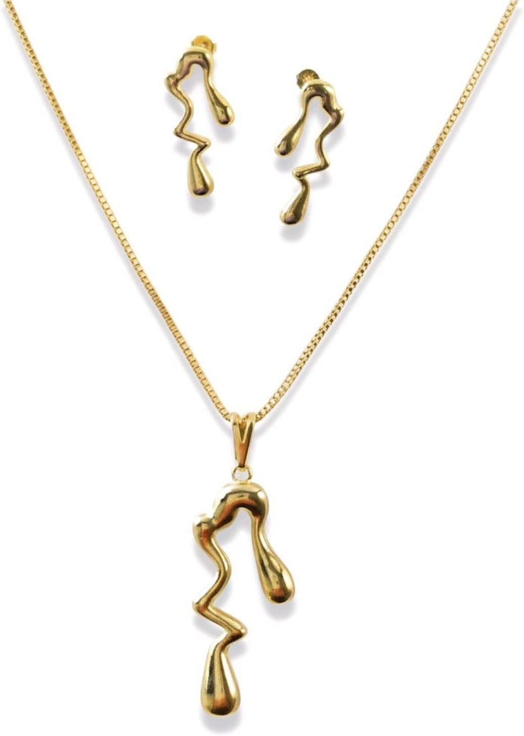 Conjunto-Colar-e-Brinco-Feminino-Design-Organico-Moderno-Banhado-a.jpg Conjunto Colar e Brinco Feminino Design Orgânico Moderno Banhado a Ouro 18k Elegante Sofisticado e Cheio de Estilo