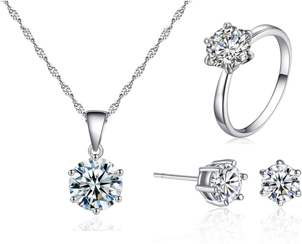 Conjunto-de-Joias-Feminino-com-Zirconia-8mm-Brincos-Colar-e.jpg Conjunto de Joias Feminino com Zircônia 8mm, Brincos, Colar e Anel Ajustável, Banhado em Prata, Design Elegante, para Uso Diário e Ocasiões Especiais