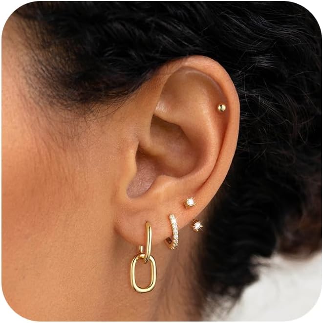 Conjunto-de-brincos-de-argola-banhados-a-ouro-14K-para.jpg Conjunto de brincos de argola banhados a ouro 14K para mulheres, delicados, empilháveis, joias modernas, presentes para mulheres