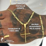 Cordão E Pulseira De Moeda Antiga Com Banho 24k Não Escurece+ (60cm) - Imagem 2