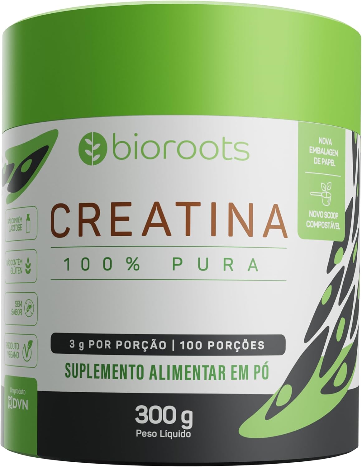 Creatina-100-Pura-Monohidratada-300g-Bioroots-Musculos-e.jpg Creatina 100% Pura Monohidratada 300g - Bioroots - Músculos e Energia