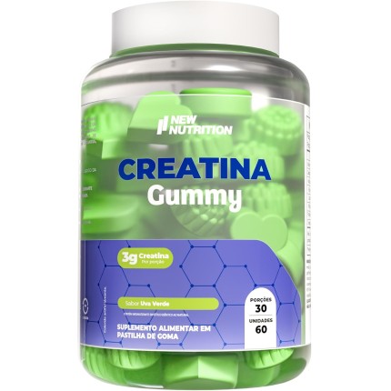 Creatina Gummy 60 gomas Sabor Uva Verde