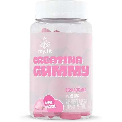 Creatina Gummy, Sabor Chiclete (60 Gomas) 3g de Creatina por Dose, Zero Açúcar - My Fit