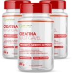 Creatina em Pastilha BIOTERAH 90 Unidades Sabor Framboesa Suplemento de Creatina Monoidratada Mastigável (270 Pastilhas)