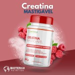 Creatina em Pastilha BIOTERAH 90 Unidades Sabor Framboesa Suplemento de Creatina Monoidratada Mastigável (270 Pastilhas) - Imagem 2