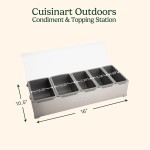 Cuisinart Condimento CPS-617A CPS-617 e estação de cobertura, recipientes para alimentos com tampa translúcida, 18 peças - Imagem 2