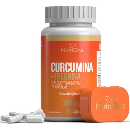 Cúrcuma Longa Concentrada (Curcumina) + Treonina 180 Caps - Nutrione 95% Curcuminóides