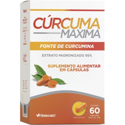Cúrcuma Max - 60 Cápsulas - Herbamed