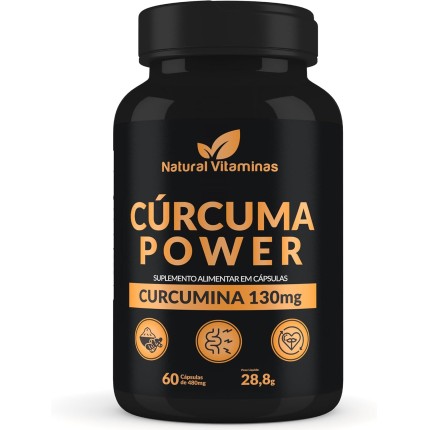 Curcuma Power 130mg - 1 Pote com 60 Cápsulas de 480mg