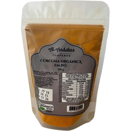 Cúrcuma em Pó Pura Orgânica Al Andalus 100g