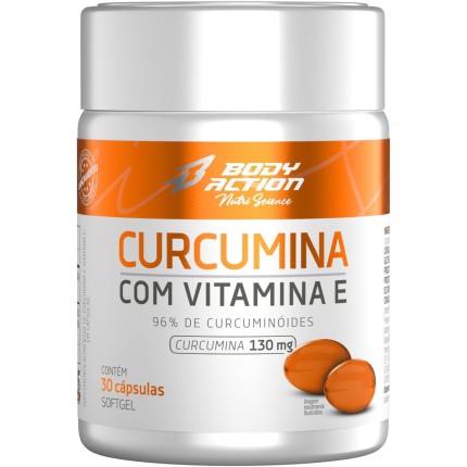 Curcumina Com Vitamina E 30 Cápsulas Bodyaction