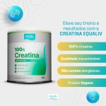 EQUALIV 100% Creatina Monohidratada - Suplemento Alimentar em Pó - Nutrição Muscular - Vegana, Sem Glúten, Sem Açúcares e Adoçantes Artificiais - Lata 300g - Imagem 2
