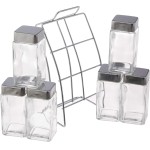 Euro Home - Porta Condimentos Square com Suporte, 6 Peças - VDR1273 - Imagem 2