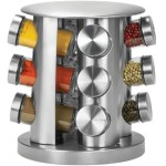 Euro Home - Porta condimentos 12 peças com Suporte Giratório Inox - VDR5456-12