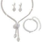 FLORA Conjunto de brincos colar e pulseira conjunto de brincos colar e pulseira com estampa floral conjunto de colar retrô feminino