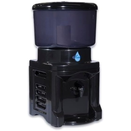 Filtro Água Preto 8,6 Litros 1 Vela Tripla Ação 1 Boia Cuba De Cerâmica