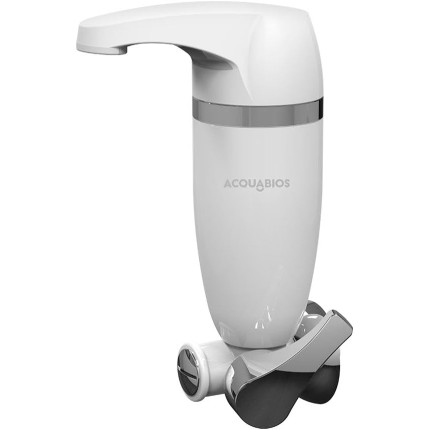 Filtro De Água Com Torneira Acqua Premium Single Branca Bica Móvel Acquabios 1006-0040, Acquabios, Filtro Purificador De Água Com Bica Móvel, Branco E Cromado, Máxima Eficiência Comprovada