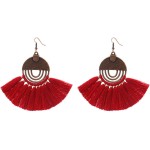Flairs New York Conjunto de brincos de pelo sintético com pompom e borla