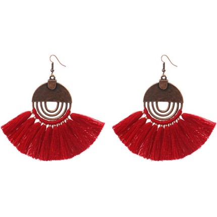 Flairs New York Conjunto de brincos de pelo sintético com pompom e borla