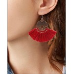Flairs New York Conjunto de brincos de pelo sintético com pompom e borla - Imagem 2