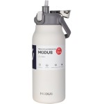 Garrafa Térmica 1700ml - Duplamente Isolada a Vácuo, Canudo e Base Emborrachada Anti Derrapante, Mantém Bebidas Quentes por 12 Horas e Geladas por 24 Horas (Branco) - Imagem 2