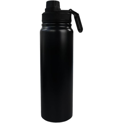 Garrafa Térmica 800ml Isolamento Térmico Quente/Frio Inox, Preto