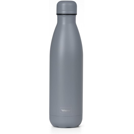 Garrafa Térmica Aço Inox Agua Gelada Anti Vazamento 500ml Mantém Bebidas Quentes Geladas Parede Dupla Isolamento a Vacuo Esportiva Resistente (Cinza)