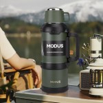 Garrafa Térmica De Aço Inoxidável Grande Capacidade 3,6l Quente Frio Inox Isolada (3.6l Verde) - Imagem 2
