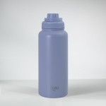 Garrafa Térmica INOX 1000ml – Parede Dupla a vácuo, Livre de BPA, Mantém 12h Quente / 24h Frio, Tampa Vedada Com Alça LILÁS
