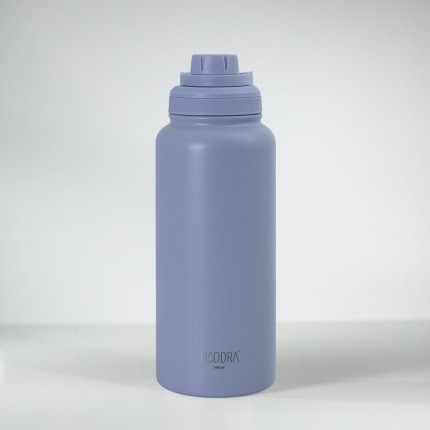 Garrafa Térmica INOX 1000ml – Parede Dupla a vácuo, Livre de BPA, Mantém 12h Quente / 24h Frio, Tampa Vedada Com Alça LILÁS