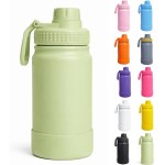 Garrafa Térmica Infantil 350ml com Bico Antivazamento e Alça de Transporte (Verde)