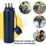 Garrafa Térmica Inox 1100ml Isolamento a Vácuo Mantém Bebidas Frias 24h e Quentes 12h Antivazamento + Alça Ergonômica – Produto PREMIUM JP VAREJO ONLINE® - Imagem 2