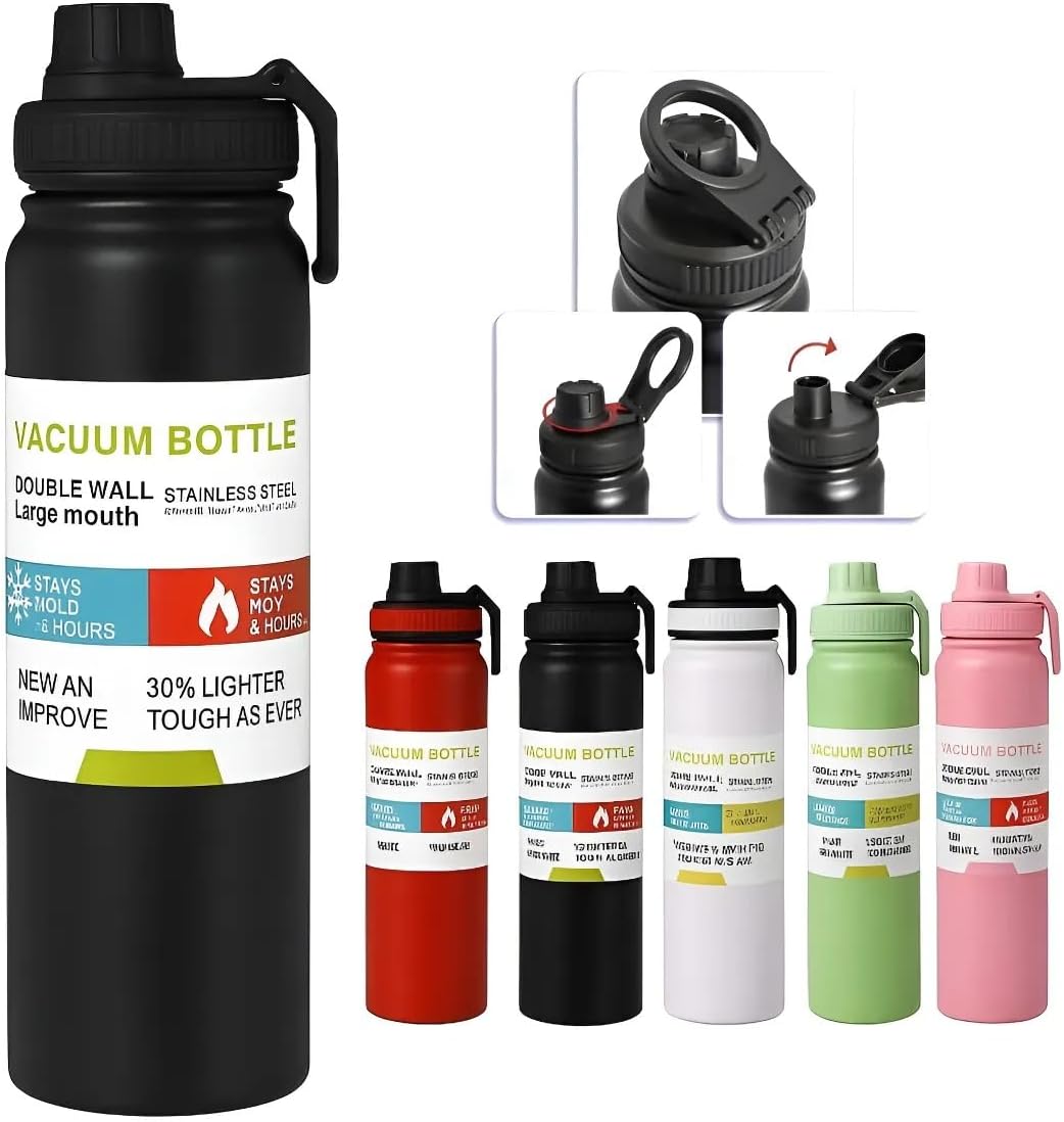 Garrafa-Termica-Inox-800ml-Com-Alca-Parede-Dupla-Isolada.jpg Garrafa Térmica Inox 800ml Com Alça - Parede Dupla Isolada a Vácuo Antivazamento (Preto.)