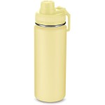 Garrafa Térmica de 570ML em Aço Inoxidável com Parede Dupla, Tampa Rosqueável e Anel de Silicone Para Vedação, Design Com Frisos na Tampa e Pintura Pó UTIMAIS+ (Amarelo)