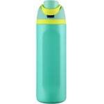 Garrafa Térmica de Água 710ml com Tampa 2 em 1 - Antivazamento, Parede Dupla, Com Alça e Tampa com Trava (Verde Água)