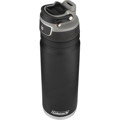 Garrafa térmica Coleman AUTOSEAL FreeFlow, aço inoxidável, 709 ml, preta