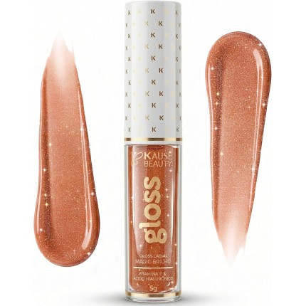 Gloss Labial Cristal Clear Kause Be | Gloss Labial Chocolate Dream KAUSE BE | Hidratação e Brilho Natural | Com Ácido Hialurônico e Vitamina E | Textura Confortável | Uso Diário