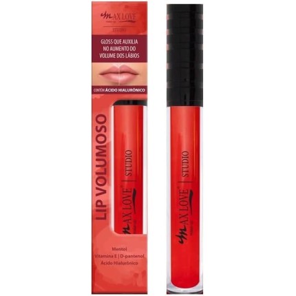Gloss Labial Volumoso Max Love Cor 21 - Brilho Labial Efeito Volume Imediato, Maquiagem Boca Hidratante, Não Pegajoso