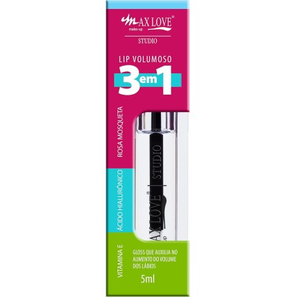 Gloss Lip Volumoso 3 em 1 Cor 300 MaxLove