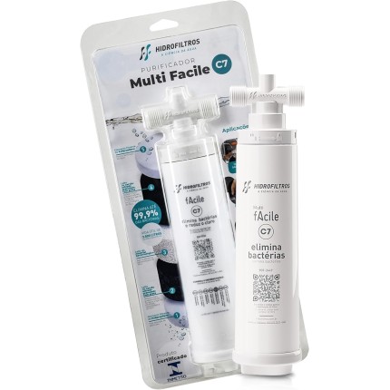 Hidrofiltros - Purificador de Água Hidrofiltros Multi Facile C7 - Elimina 99.9% Bactérias